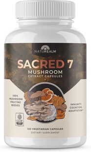 美国代购Naturealm Sacred 7 Mushroom Extract Capsules - Chaga