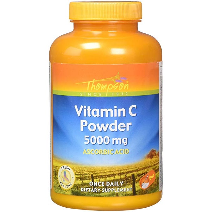 Thompson Vitamin C Powder | 5000mg | 100% Pure Ascorbic Acid