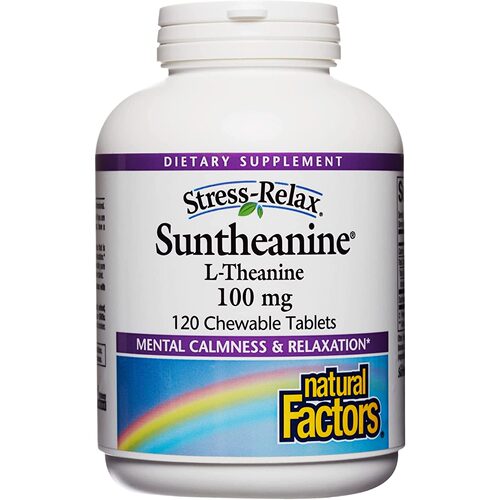 美国代购Stress-Relax Chewable Suntheanine L-Theanine 100 mg