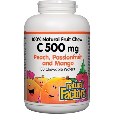 美国代购Natural Factors Kids Chewable Vitamin C500 mg