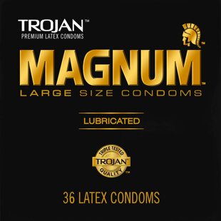 美国代购Trojan Magnum Lubricated Latex Large Size，36 Count