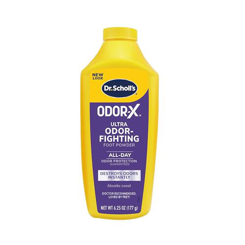 美国代购Dr. Scholl's Odor-Fighting X Foot Powder, Yellow, 6.