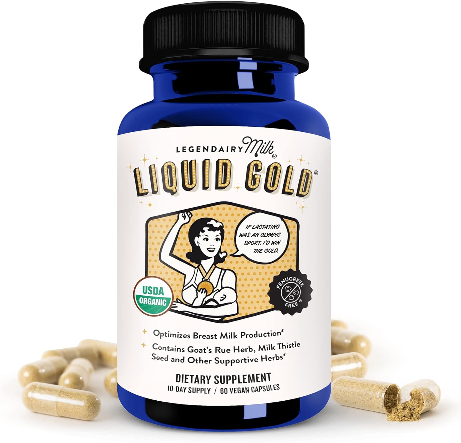 美国代购Legendairy Milk Liquid Gold Lactation Supplement, Or