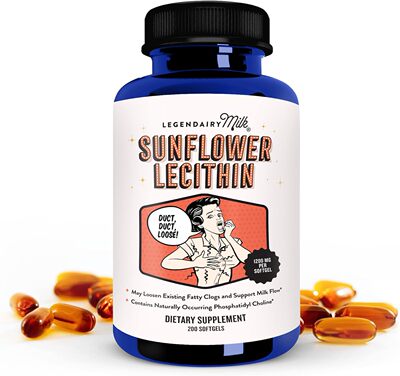 美国代购Legendairy Milk Sunflower Lecithin, 1200mg Organic S
