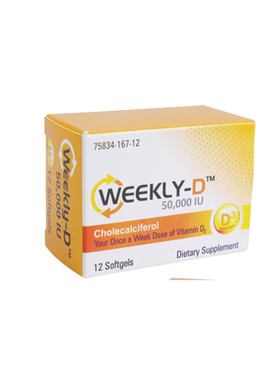 美国代购Nivagen Weekly-D Vitamin D3 50,000IU Cholecalciferol