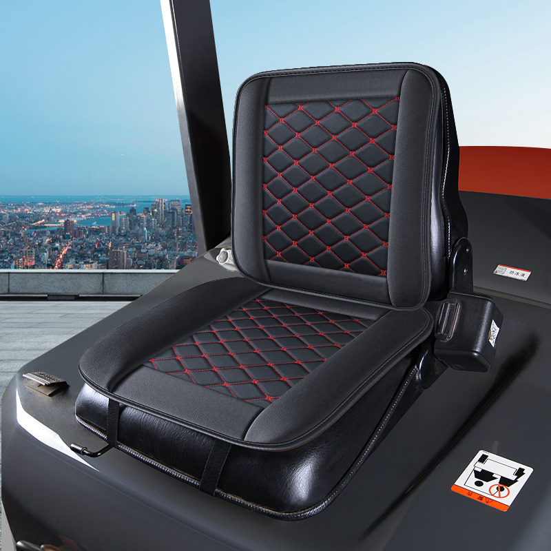 杭州叉车汽车坐垫龙工叉车合力叉车通用皮革坐垫毛绒垫子皮坐椅套