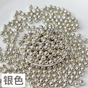 捷克杜鲁克小圆珠进口饰品DIY手工项链手链玻璃散珠 串珠流光