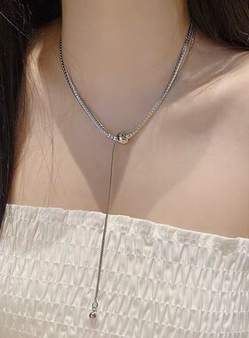 众设计颈链嘻哈锁骨太钢饰品女