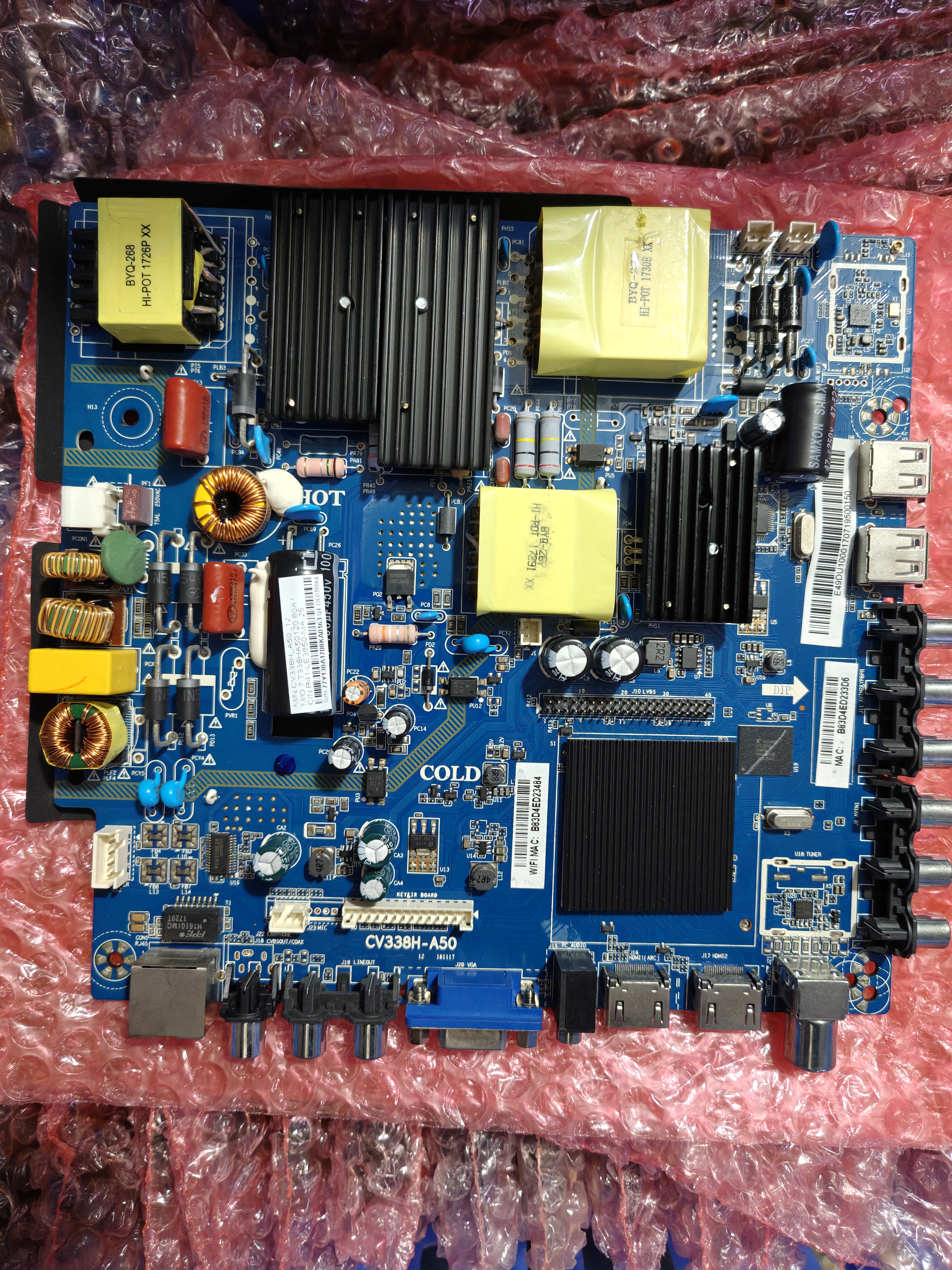 全新原装金锐显CV338H-A50安卓网络驱动板 42-60寸屏三合一主板