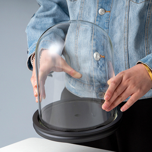 适用于机械蝴蝶摆件樂高花束永生花玻璃罩展示盒EVA防脱落卡扣底