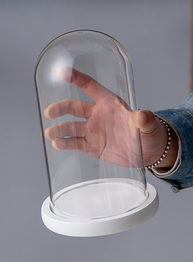 永生花蝴蝶标本玻璃罩圆球应援棒展示盒手办摆件EVA防脱落卡扣底