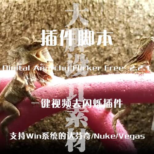 达芬奇/Nuke/Vegas插件 Digital Anarchy Flicker Free视频去闪烁
