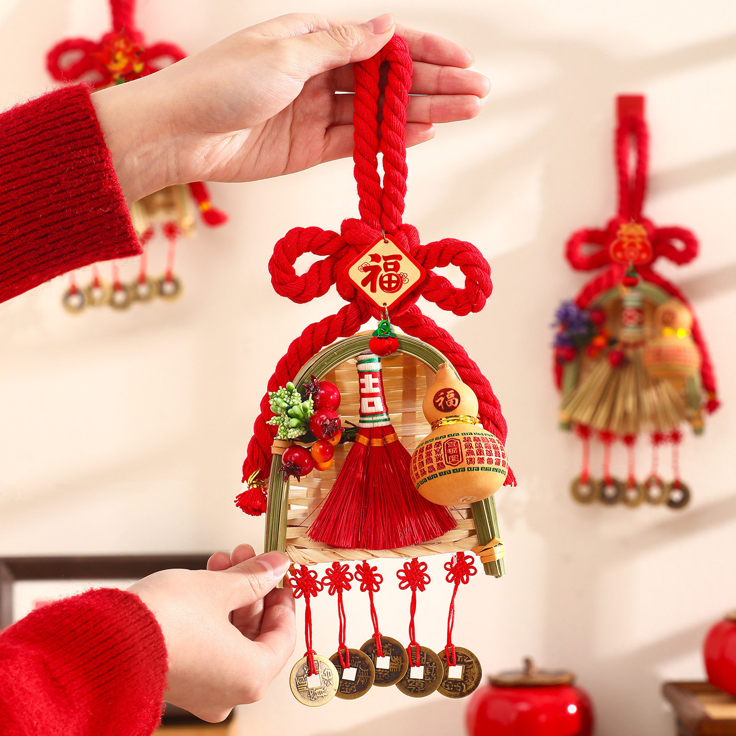 2026马年新年挂饰门挂氛围场景布置万字结入户门把手挂件过年装饰,节庆用品/礼品,挂饰/生肖挂饰,淘宝优惠券,粉丝福利购,淘宝优惠卷