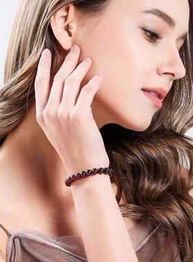 天然石榴石收藏级圆珠手串