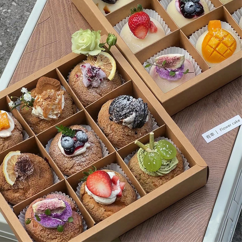 九宫格包装盒甜品水果打包盒