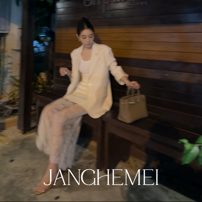 JANGHEMEI【蕾丝拼接半身裙子】