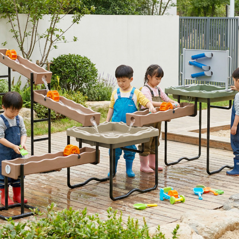 幼儿园托育早教沙水游戏盘玩沙玩水可调节高矮桌子主题沙盘游戏
