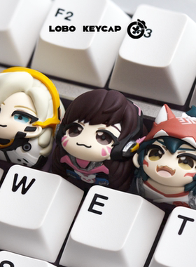 守望先锋键帽D.VA雾子天使个性树脂机械键盘单颗二次元键帽ESC