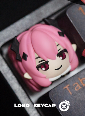 终结的炽天使！克鲁鲁个性树脂艺术键帽机械键盘