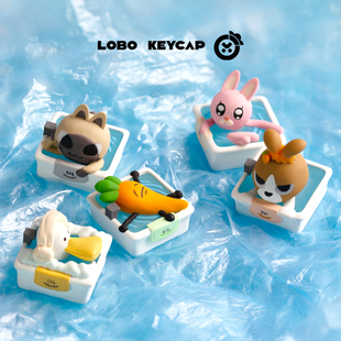 暹罗厘普可爱透光个性键帽单个创意机械键盘帽树脂客制化ESC礼物