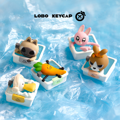 暹罗厘普可爱透光个性键帽单个