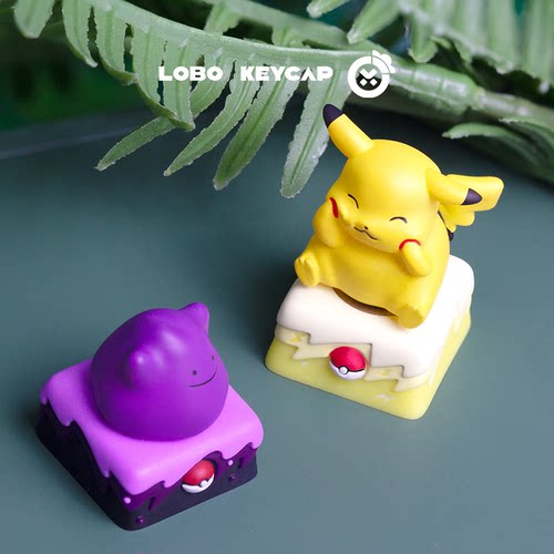 地鼠宝可梦键盘键帽单个性可爱二次元动漫机械键盘客制化ESC
