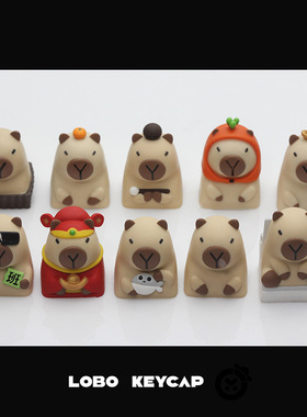卡皮巴拉个性键帽单个创意树脂机械键盘帽可爱客制化ESC礼物