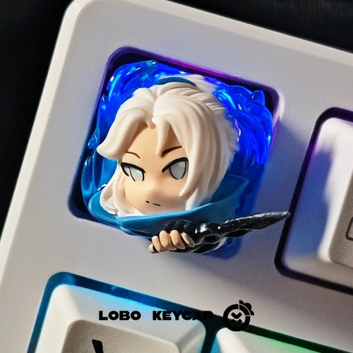 捷风手办键帽无畏契约多动作透光瓦罗兰特树脂个性机械键盘单颗