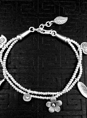 纯银泰国复古佛珠礼品情侣手链