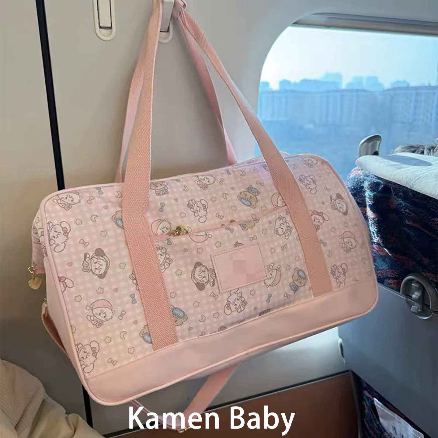 可爱短途出差旅行包斜挎包轻便高颜值手提行李袋大容量待产收纳包