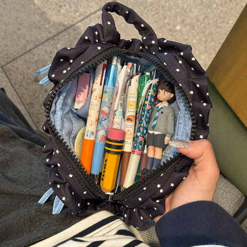 原创花边笔袋女生2025新款大容量