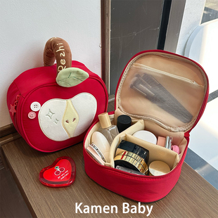 分区手提化妆包大容量女2025新款便携可爱化妆品收纳包旅行洗漱包