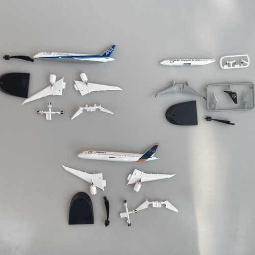 正版散货 F-Toys 盲盒  ANA航空公司 拼装客机模型典藏玩具