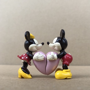 正版散货Q版 米奇米妮 蛋糕场景摆件 情侣挂件挂饰公仔小礼物玩具