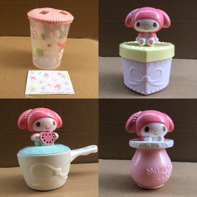 正版2018美乐蒂melody开心乐园儿童餐玩具吹泡泡牙刷杯水杯