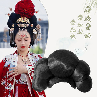汉服假发复原甜甜圈南瓜包一体式懒人唐宋明制打底发圈垫发包发髻