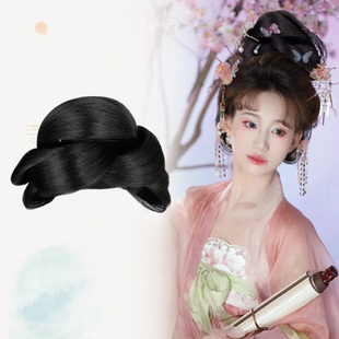 古装汉服假发包一体式全发丝懒人款古风盘发发髻明制唐风头饰造型