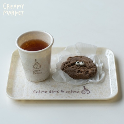 Creamy Market奶油系列手绘大理石密胺餐盘托盘早餐杯韩国ins风