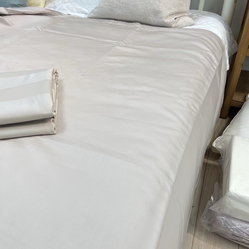 重磅高密度国外订单100*120支纯棉贡缎床单800根加厚 250*270cm