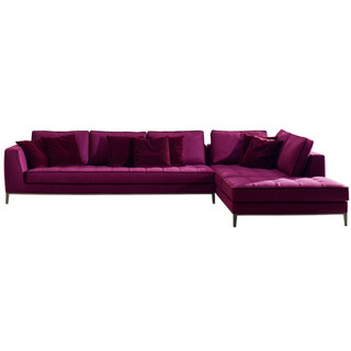意大利设计师设计 紫色粉色沙发 面料规格颜色可定制高端酒店会所