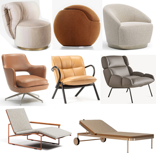 10款Antonio Citterio休闲半躺扶手椅鸟窝吊挂椅花园荡秋千