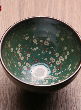 名家黎迪鸣墨梅建盏主人杯茶杯纯全手工功夫茶具茶盏品茗杯茶器