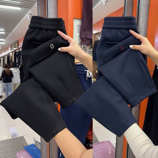 百搭小个子八分老爹裤 女加绒加厚高腰束脚显瘦大码 休闲裤 2025春款