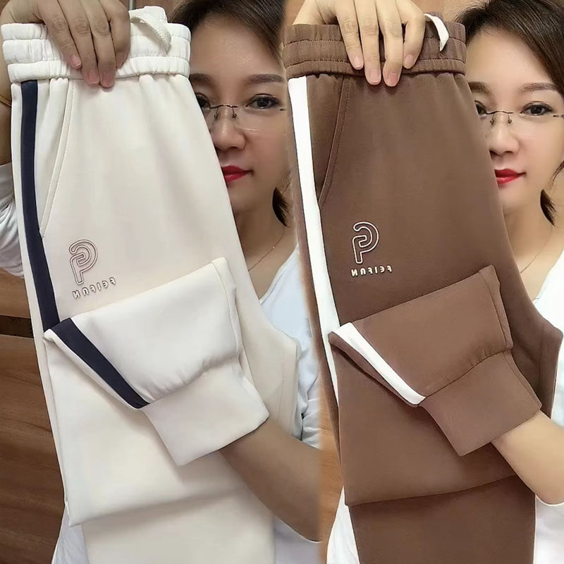 休闲卫裤女欧货春夏季新款百搭高腰高弹运动裤束脚显瘦遮肉哈伦裤,女装/女士精品,休闲裤,淘宝优惠券,粉丝福利购,淘宝优惠卷