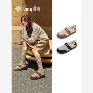 切尔西靴4300 加绒保暖毛毛2025年秋季 Pansy日本女鞋 一脚蹬勃肯鞋