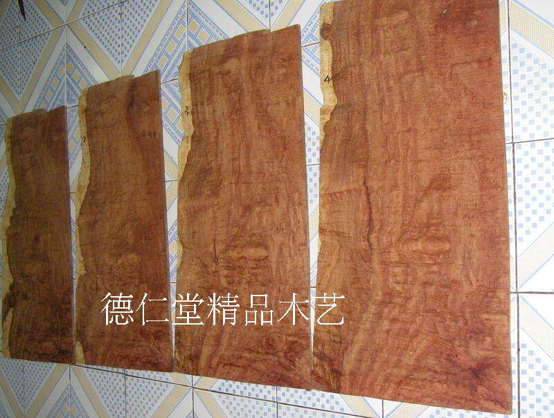 家具盒子面板料满影水波纹牛毛大果紫檀红木料家具板块缅甸花梨