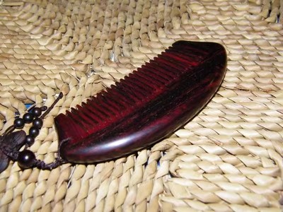 木梳子印度小叶紫檀木梳子定制七夕情人礼物送老婆女友金星牛毛纹