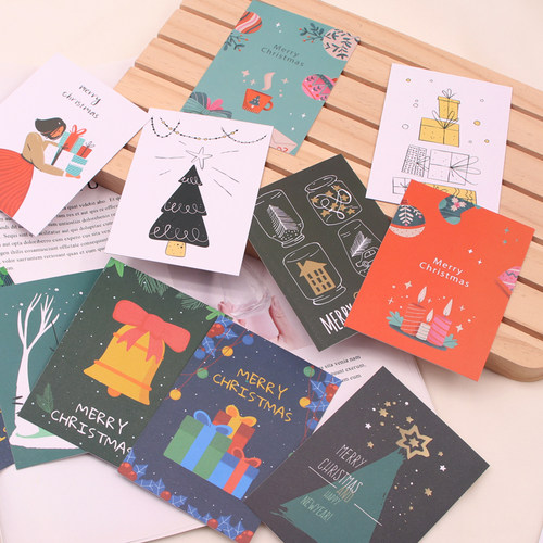 圣诞贺卡硬卡纸装饰卡片
