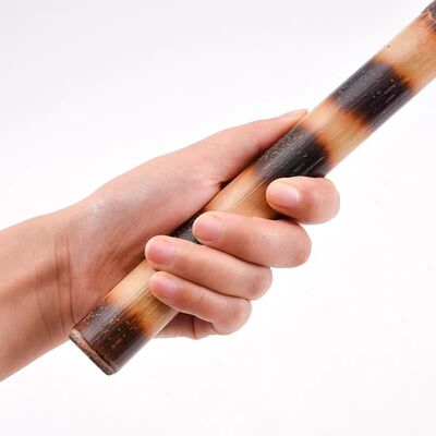 带皮烧花藤棍防身短棍