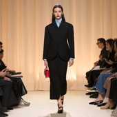 套裙掐腰显瘦上衣半裙时尚 高级私人定制黑色经典 羊毛西装 气质通勤